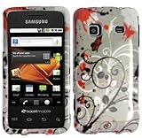 Hard Red Fly N Vines Case Cover Faceplate Protector for Samsung Galaxy Prec ....
