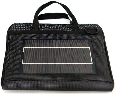 SunPack 5B, Solar bag, solar backpack, solar mobile phone charger, Solar iPad and iPhone Charger, (include a solar bag with shoulder belt, power supply with 5000mAh Li-Po battery, USB charging cable, and DC tips)