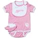 Sporting Goods : Florida Marlins Infant Girls Pink Onesie, Bib and Bootie 3pc Set