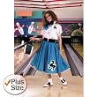 Complete Poodle Skirt Outfit Plus (Turquoise & White) Adult Costume - Adult Costumes