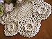 Chic Handmade Crochet Lace 3D Flower Cotton Doilies, 6-inch Round, White Color, 4-piece Set