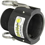 Banjo 200B Polypropylene Cam & Groove Fitting, 2" Female Coupler x NPT Male