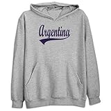 Sweatshirt Heather Gray  Retro Script Argentina  Country