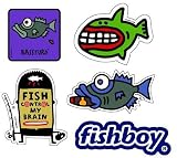 Fishboy Fishsticks Sticker Set 1 - Large Die Cut Fishing Decals