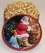 Gourmet Food : Scott's Cakes Gourmet Carmel Popcorn in a Santa Tin