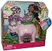 Barbie as the Island Princess Playset (K8116) - 4.5 Inch Tall African American Kelly in Purple Dress and 7 Inch Long Pink Tika the Elephant Plus Hairbrush, Flower Bouquet, Tiara and Sticker