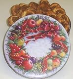 Gourmet Food : Scott's Cakes 1 lb. Cinnamon Apple Butter Cookies in a Classic Wreath Tin