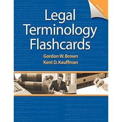 Printed Flashcards for Legal Terminology