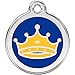 Red Dingo Personalized King Crown Pet ID Dog Tag (Large)