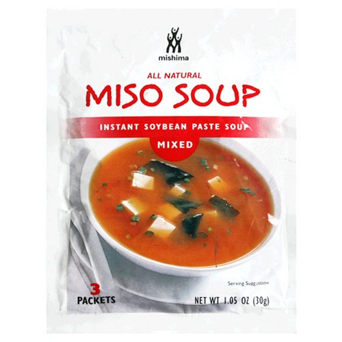Mishima Instant Soup Mix, Mixed Miso, 1.05-Ounce Packets (Pack of 12) by Mishima