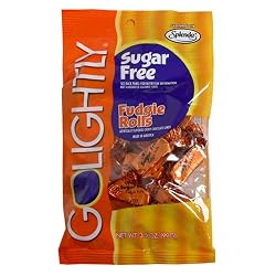 GoLightly Sugar-Free Candy, Fudgie Rolls, 3.5-Ounces (Pack of 12)