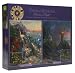 Search : Thomas Kinkade 2 in 1 Puzzle Set - The Village Lighthouse and Rock of Salvation