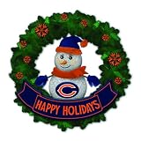 15" NFL Chicago Bears Lighted Snowman Artificial Christmas Wreath