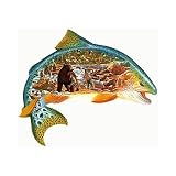 Sunsout Trout Story Shaped 1000 Piece Jigsaw Puzzle