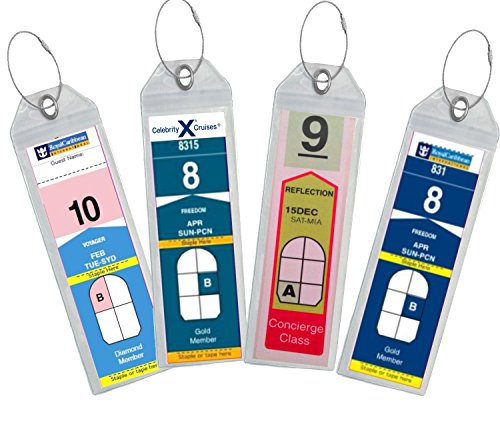 Cruise Luggage Tag Holder Zip Seal & Steel - Royal Caribbean & Celebrity Cruise