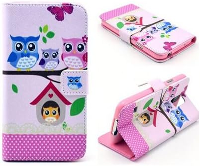 Ezydigital Fahsion Cute Picture PU Leather Flip Wallet Stand Cover With Credit Card Slots Case for Samsung Galaxy S5