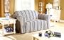 Sure Fit 175131339 Multi Indigo Blue Stripe Sofa Slipcover (Box Cushion)