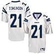 Reebok San Diego Chargers Youth #21 LaDainian Tomlinson White Premier Tackle Twill Football Jersey