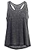 Garment Washed Vintage Cool Loose Fit Tank Top for Women with EttelLut Hair Band