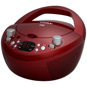 Coby CXDC251RED Portable CD Player with AM/FM Radio, Red: MP3 Players &amp; Accessories