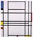 Mondrian Composition w/Red, Yellow, Blue: Box of 15 Holiday Cards