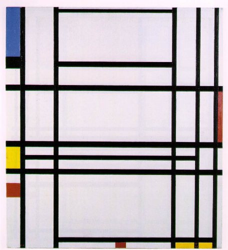 Mondrian Composition w/Red, Yellow, Blue: Box of 15 Holiday Cards