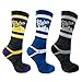 3 Pairs Strideline Athletic Men's Sport Crew Socks Strapped Fit One Size Designs
