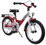 bike*star 40.6cm (16 Zoll) Kinder-Fahrrad - Farbe Silber & Rot