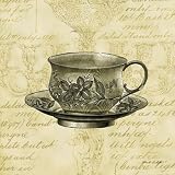 Paula Scaletta Silver Tea Set IV 6x6 Poster Print by AppleJack Cheap