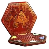 CHINESE CHECKERS Halma Game Set in Leather Box