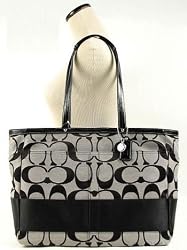Coach Hamptons Stripe Baby Diaper Multifunction Bag Tote 13803 Black White