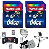 UPC 701980336775 product image for Transcend 128GB High Speed Class 10 SD (45 MB/s, 300x) MEMORY CARD (2 x 64GB Mem | upcitemdb.com