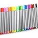 JX Rumcent GA-02 Colored Fineliner Pen,Pack of 24 Assorted Colors,Fine Point Sketch Drawing Marker Pens,Fibre Needle Tip 0.4MM