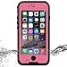 iPhone 6 Waterproof Case,Eonfine Underwater Extreme Durable Protective Case IP68 Certified Waterproof Finger Recognition Touch ID Heavy Duty Shockproof Case Skin for iPhone 6 Pink