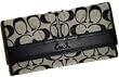 Women's Coach Wallet Soh Plt Signature Checkbook Available in Brown or Black