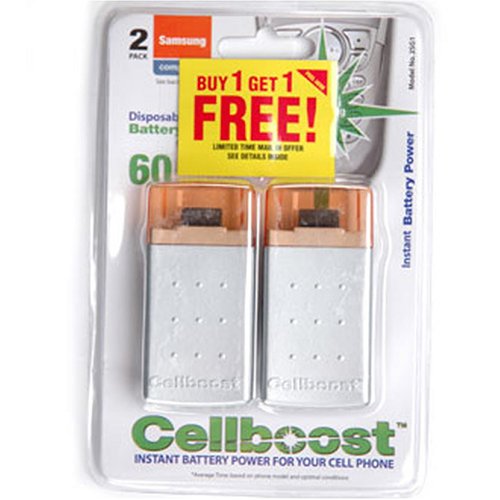 Cellboost Instant Power Battery Pack for Samsung Phones - 2 Pack