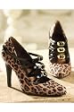 Newport News Leopard-print multi-buckle pump