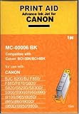 set of two compatible canon bci-6 black ink cartridges bjc 8200..