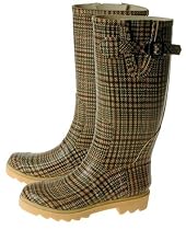 County Wellingtons Tweed Check - Size 7
