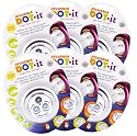 Sylvania - Dot-It Self-Adhesive Bright White LED Light, Silver, 6-PACK (33789-6)