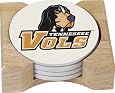 NCAA Tennessee Volunteers Set of 4 Round Stone Coasters