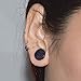 D&M Jewelry 6 Pairs Mixed Stone Ear Plugs Tunnels Saddle Expander Body Piercing Set Gauges 2g-5/8