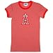 Los Angeles Angels of Anaheim Women's Heather Ringer T-shirt with Swarovski Crystals by Majestic Threads Image