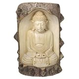 Hand Carved Wood Trunk Buddha Sculpture