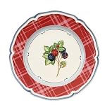 Villeroy & Boch Cottage Red Plaid Rim Salad Plate