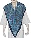 Silk Scarf for Women Square Hand Painted Crepe 44 x 44 inches (sqsrf076)