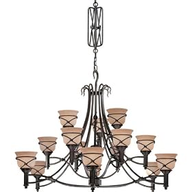 Minka Lavery Aspen II 1979-1-138 Large 15-LT 900w (37H x 52W) Chandelier Lighting in Aspen... by Minka