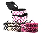 Women's Polka Dot Print Cosmetic Case Make Up Bag in Choice of Colors