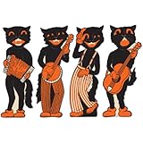 Beistle 4-Pack Scat Cat Band Cutouts, 17-Inch