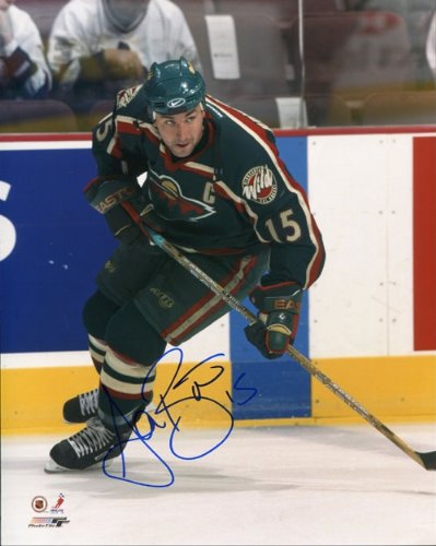 Andrew Brunette Autographed/Hand Signed Minnesota Wild Green Jersey 8x10 Photo